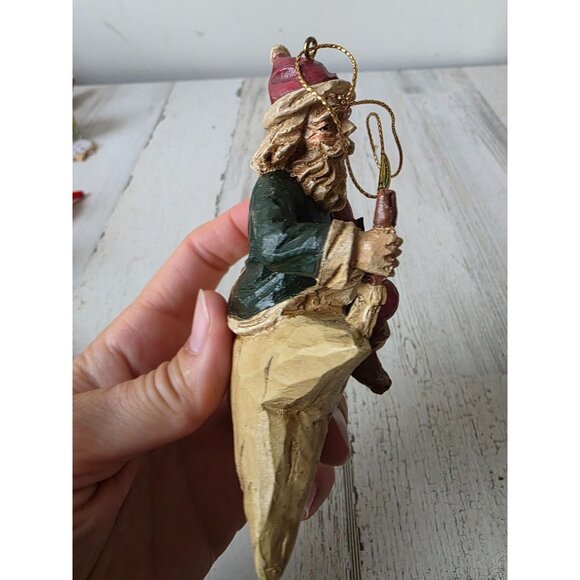 Vintage applause Santa star painting ornament unique Xmas tree - Picture 8 of 9